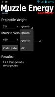 Muzzle Energy Calculator capture d'écran 1