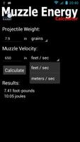 Muzzle Energy Calculator تصوير الشاشة 2