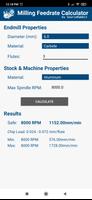 Poster Milling Feedrate Calculator