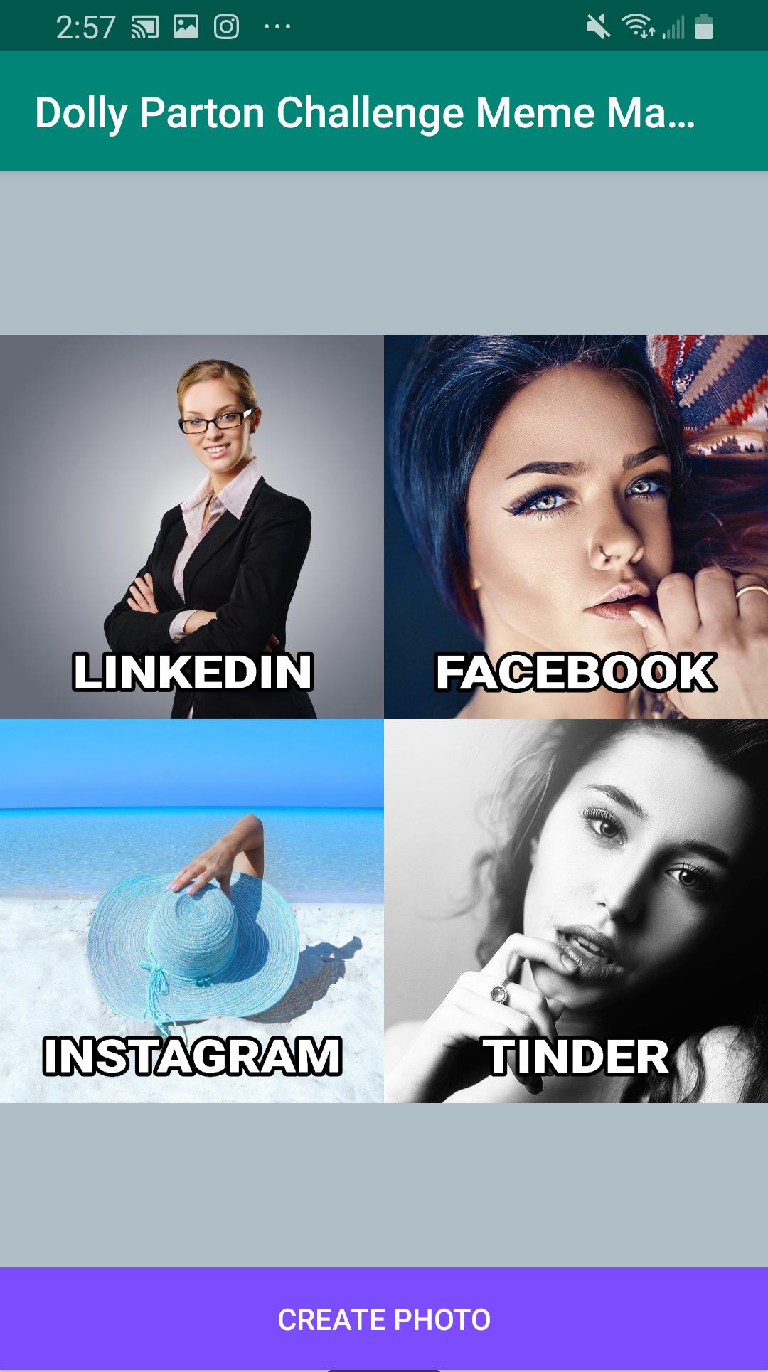 Facebook tinder linkedin instagram meme maker