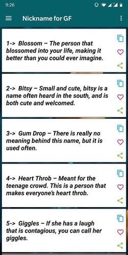 Cute Nicknames For Girlfriend For Android Apk Download