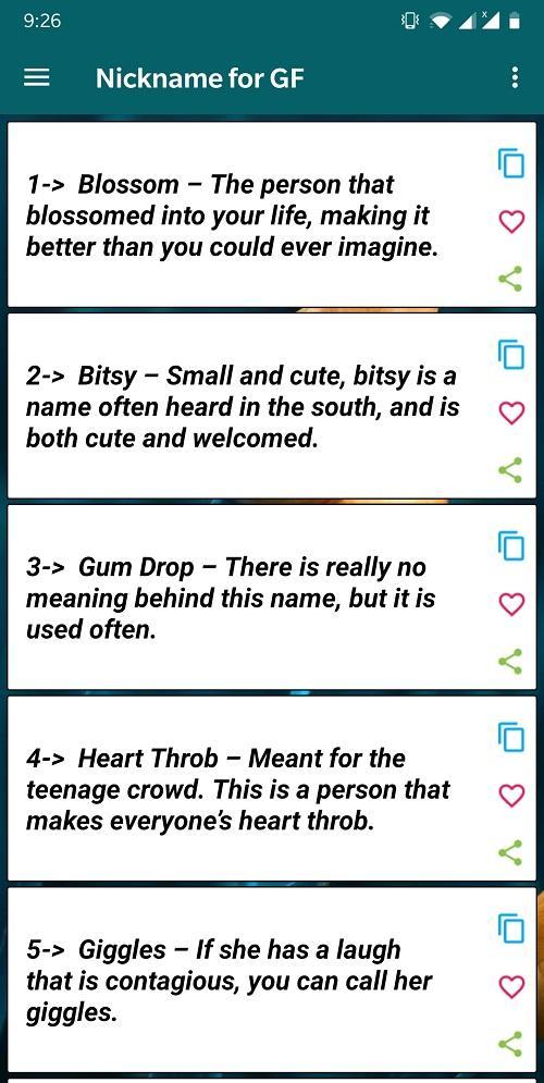 Cute Nicknames For Girlfriend For Android Apk Download - roblox pet names