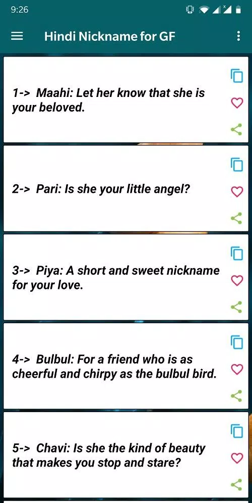Cute Nicknames for girlfriend APK for Android Download