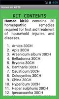 Homeopathic aid kit 20 capture d'écran 3