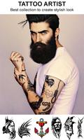 Man Tattoo and Hairstyle Photo Editor Affiche