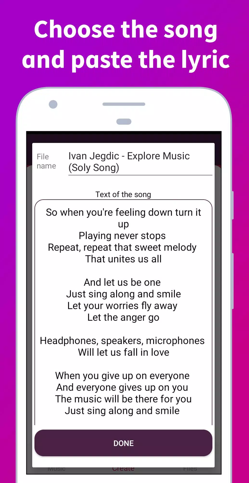 Soly – Generatore di testi, LRC Editor, LRC Player for Android - APK  Download