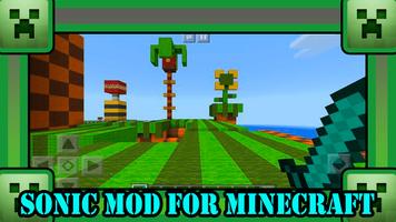 Sonic Skin Minecraft Games Mod Affiche