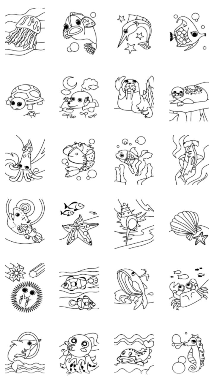儿童着色书 海洋动物 安卓下载 安卓版apk 免费下载
