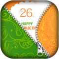 Republic Day Zipper Lock Screen 2018