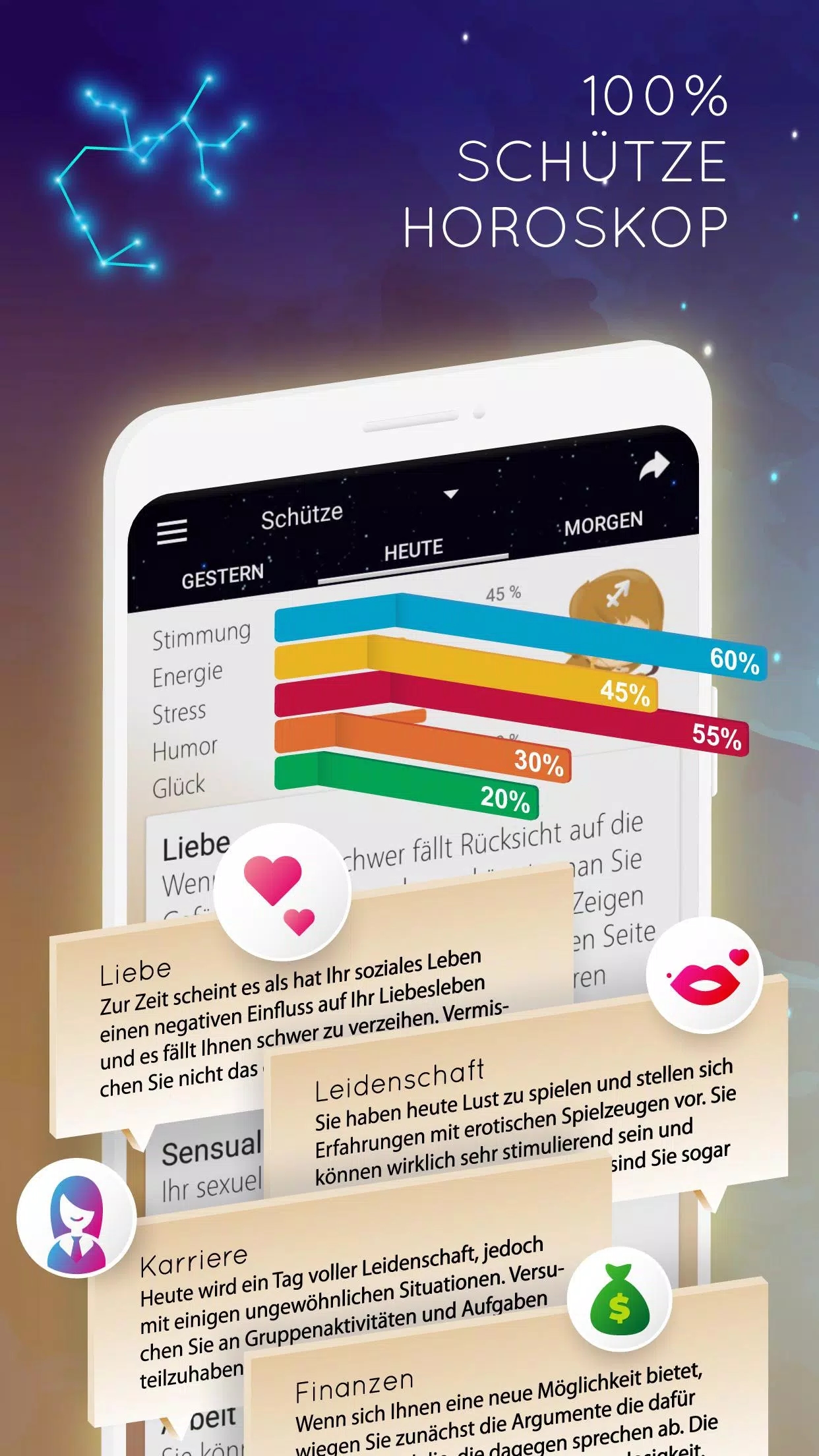Schütze Horoskop für Android - APK herunterladen