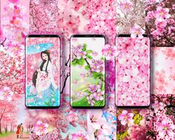 Sakura flowers live wallpaper 截图 1