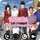 Sakura School Video Call Game آئیکن