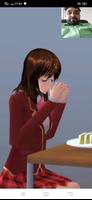 Sakura School Video Call Game imagem de tela 2