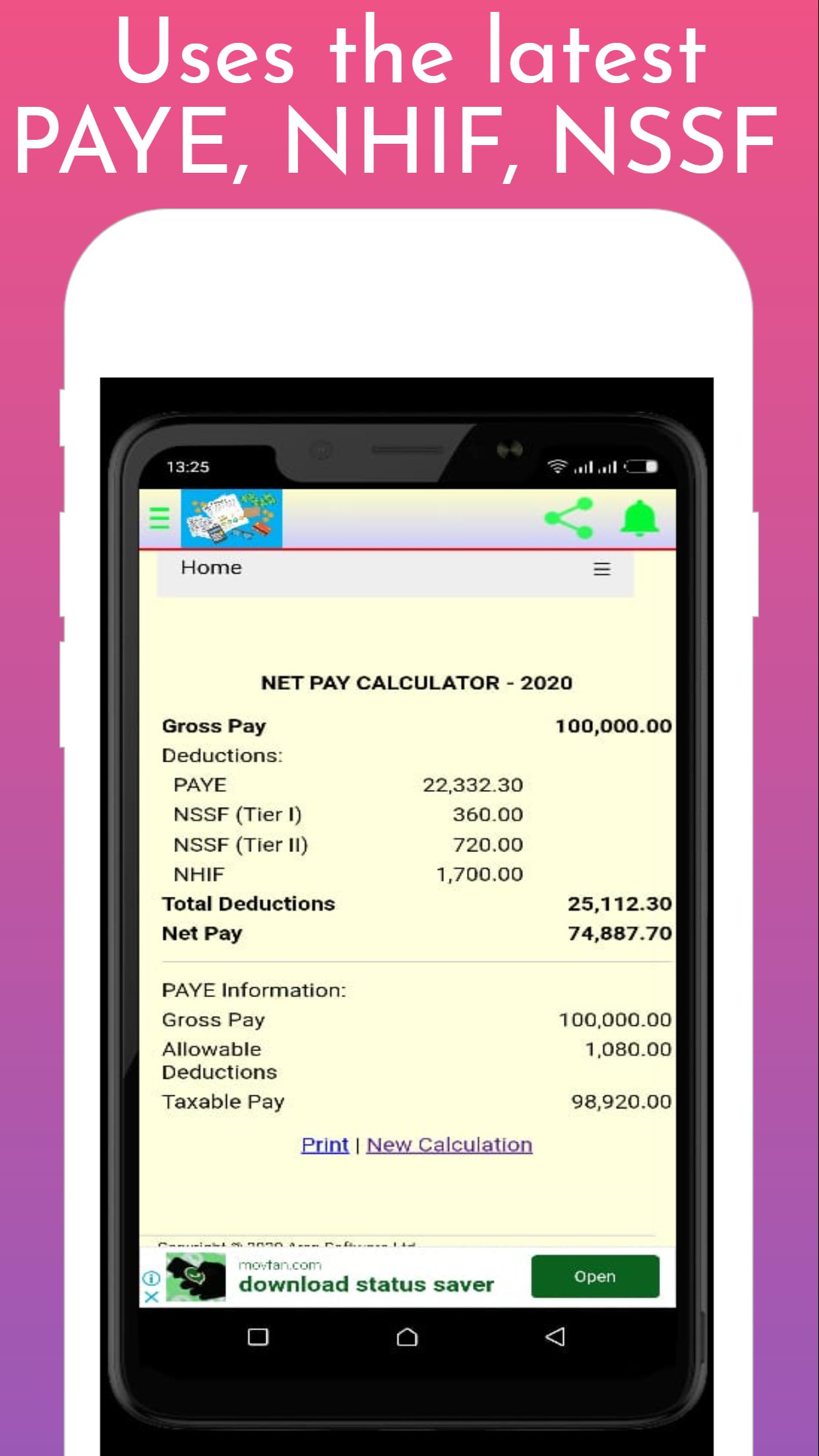 Salary Payslip Calculator Kenya Net Payroll APK pour Android Télécharger