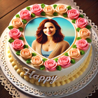 Name Photo On Birthday Cake أيقونة