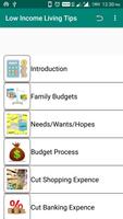 Low Income Living Tips โปสเตอร์