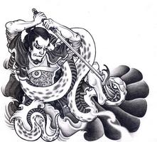 Samurai Tattoo Wallpaper capture d'écran 3