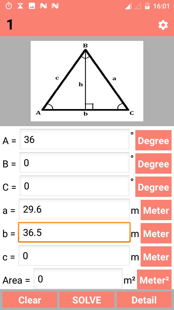 Triangle Calculator and Solver Latest Version for Android