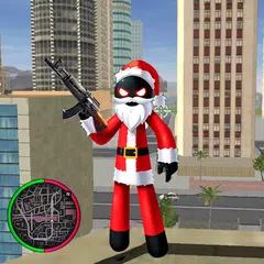 Santa Claus Stickman Rope Hero Gangstar Crime APK download