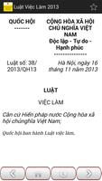 Luật Việc Làm Việt Nam 2013 captura de pantalla 3