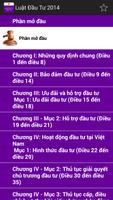 Luật Đầu tư Việt Nam 2014 capture d'écran 1