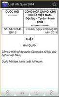 Luật Hải quan Việt Nam 2014 ภาพหน้าจอ 2