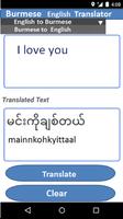 Burmese English Translator Affiche