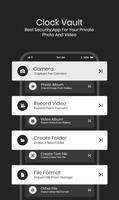 Clock Lock -Hide Photos Videos captura de pantalla 1