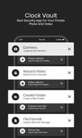 برنامه‌نما Clock Lock -Hide Photos Videos عکس از صفحه