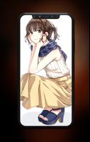 Anime Wallpaper Girl Scarf 海報