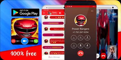 video call from power's rangers, and chat prank poster