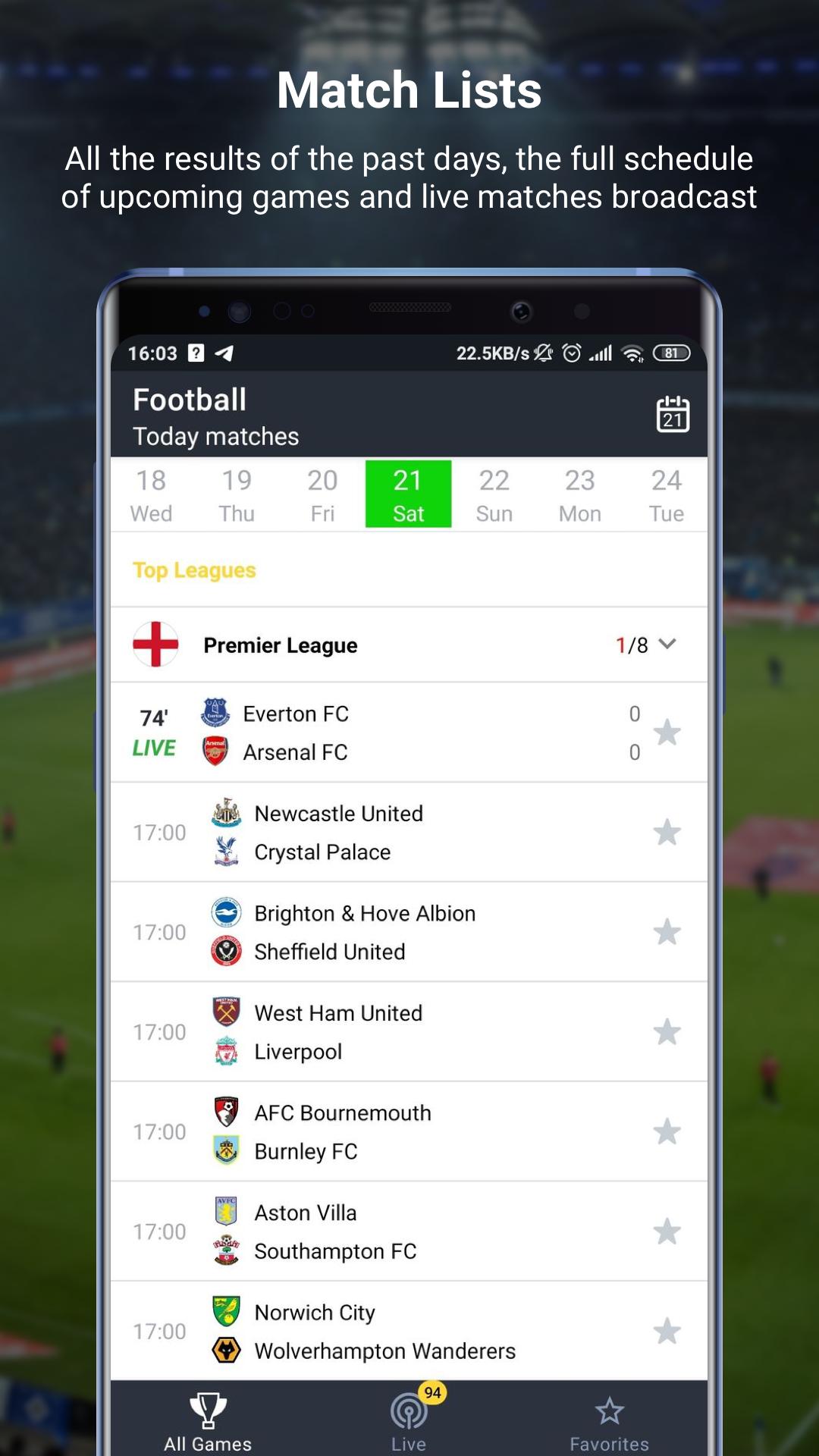 777score - Live Soccer Scores, Fixtures & Results for Android - APK Download