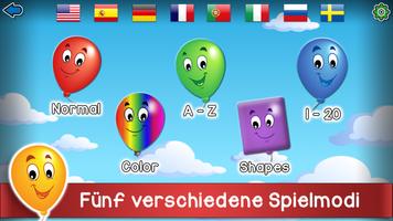 Ballon Knallen Kinder Spiel Plakat