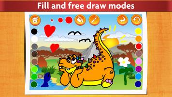 Kids Dinosaur Coloring Pages پوسٹر