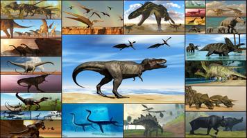 Legpuzzel met Dinosaurus Spel-poster