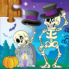 Halloween Puzzlespiel Kinder Zeichen