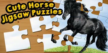 Puzzlespiel mit Pferde Kinder