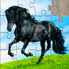 Horse Jigsaw Puzzles Game Kids أيقونة