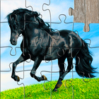 Jeu de Chevaux Puzzle Enfants icône