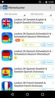 Lexikon 2K Schwedisch Wörterbücher Plakat