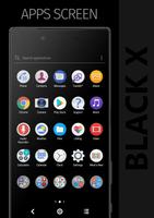 BLACK X Xperia Тема скриншот 2