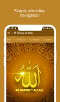 99 Names of Allah with Meaning Poster