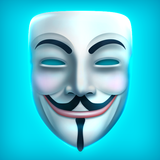 Anonyme Gesichtsmaske Zeichen