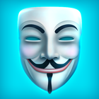 Anonyme Gesichtsmaske Zeichen