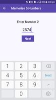 Memorize 5 Numbers تصوير الشاشة 3