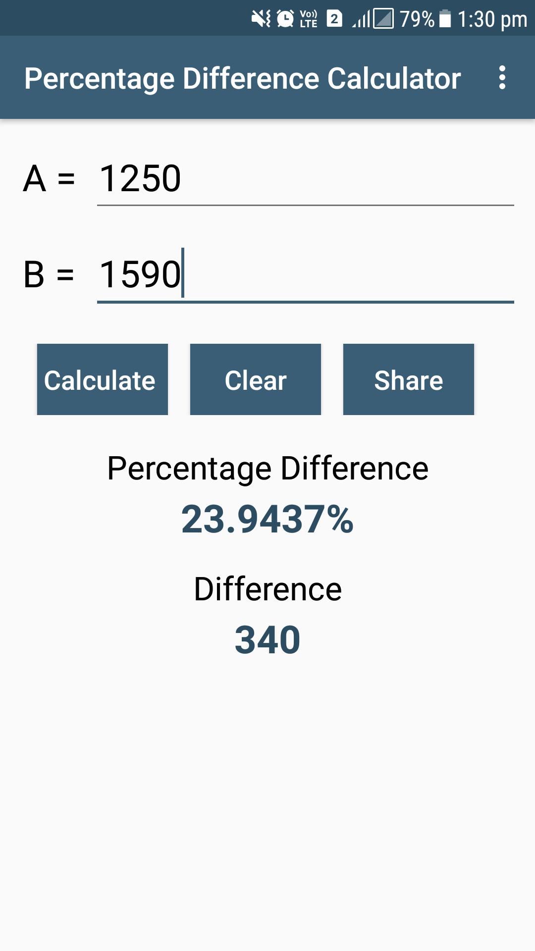 Percentage Difference Calculator for Android - APK Download