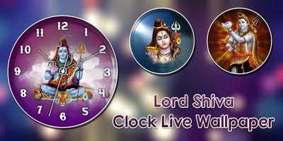 Lord Shiva Clock Live Wallpaper HD imagem de tela 2