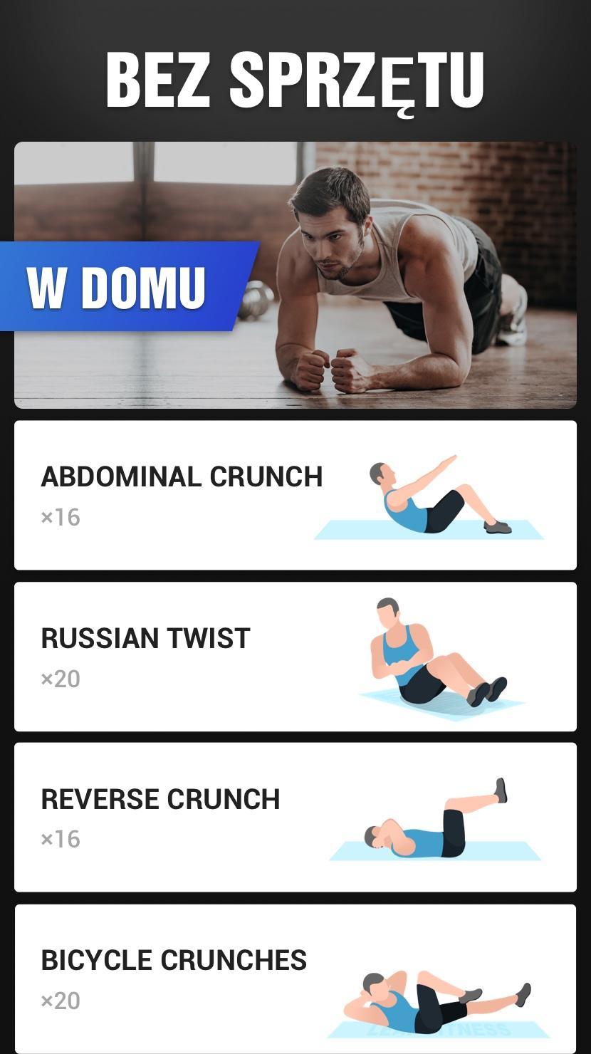 Sześciopak w 30 Dni - Ćwiczenia na Mięśnie Brzucha for Android - APK  Download