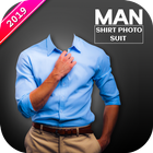 Man Blue Shirt Photo Suit Edit Zeichen