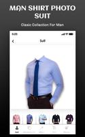 Man Blue Shirt Photo Suit Edit Affiche